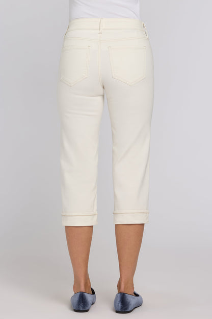 Marilyn Straight Crop Jeans In Petite - Vintage White
