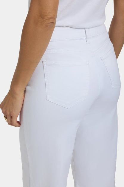 Teresa Wide Leg Ankle Jeans In Petite - Optic White