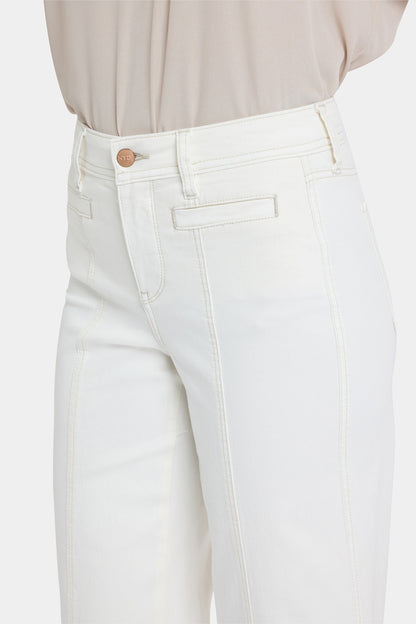Teresa Wide Leg Ankle Jeans In Petite - Vintage White