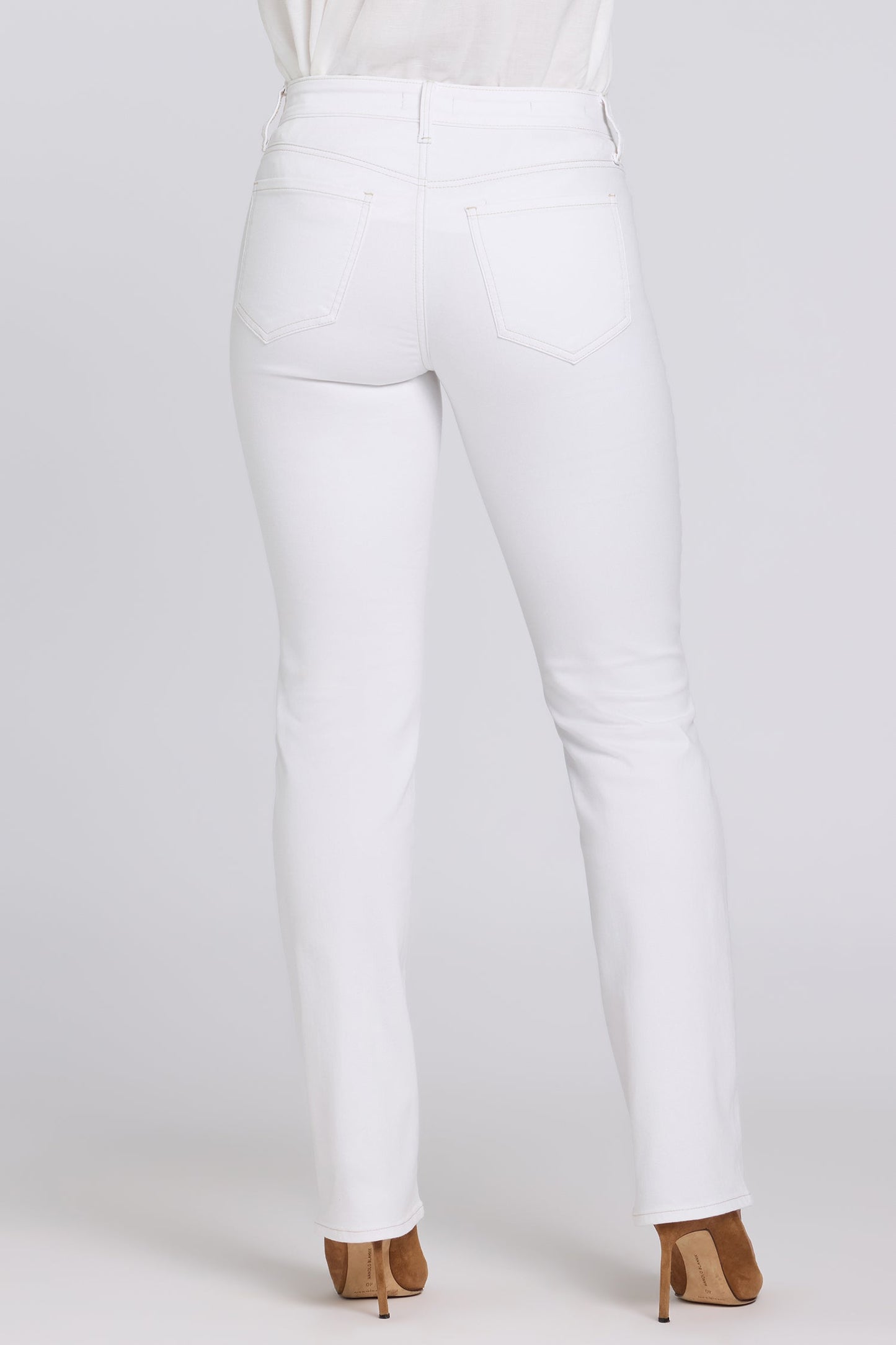 Marilyn Straight Jeans In Petite - Optic White