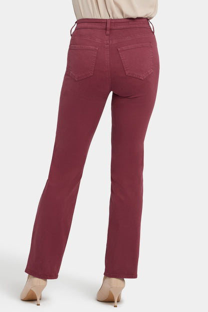 Marilyn Straight Jeans In Petite - True Burgundy