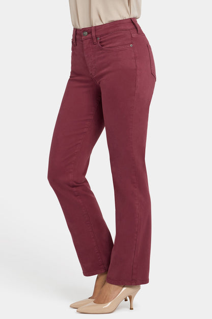 Marilyn Straight Jeans In Petite - True Burgundy