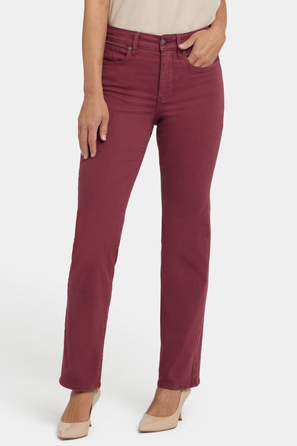 Marilyn Straight Jeans In Petite - True Burgundy