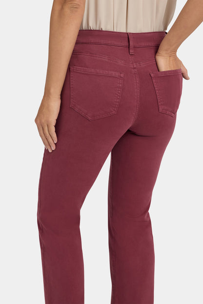 Marilyn Straight Jeans In Petite - True Burgundy