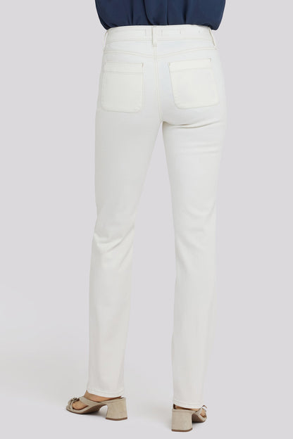 Marilyn Straight Jeans In Petite - Vintage White