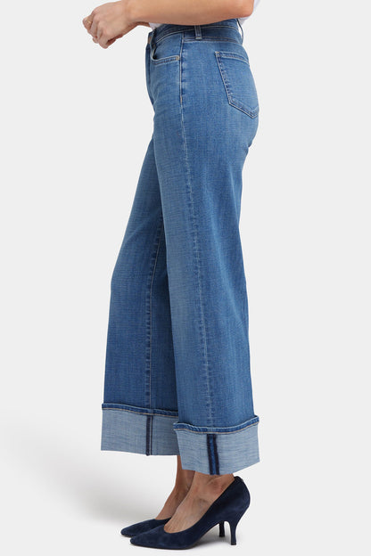 Teresa Wide Leg Jeans In Petite - Stillwater Lake
