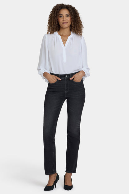 Marilyn Straight Jeans In Petite - Paris Lights