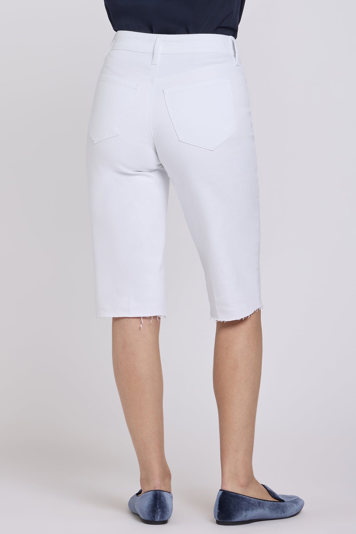 Kristie '80s Bermuda Denim Shorts In Petite - Optic White