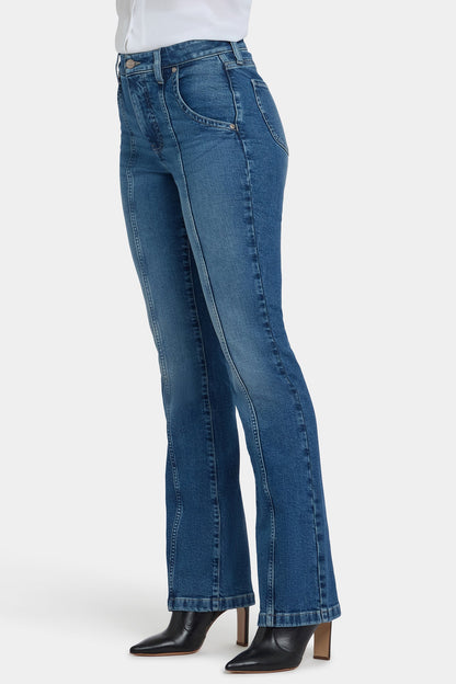 Billie Mini Bootcut Jeans In Petite - Romantic Indigo