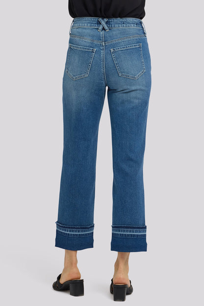 Bailey Relaxed Straight Ankle Jeans In Petite - Sun Soak