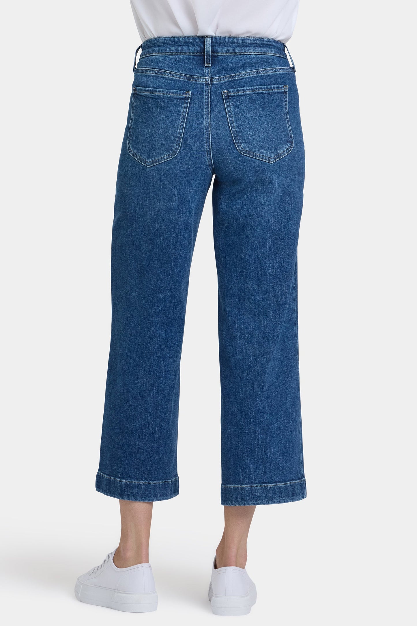 Teresa Wide Leg Ankle Jeans In Petite - Opera Blue