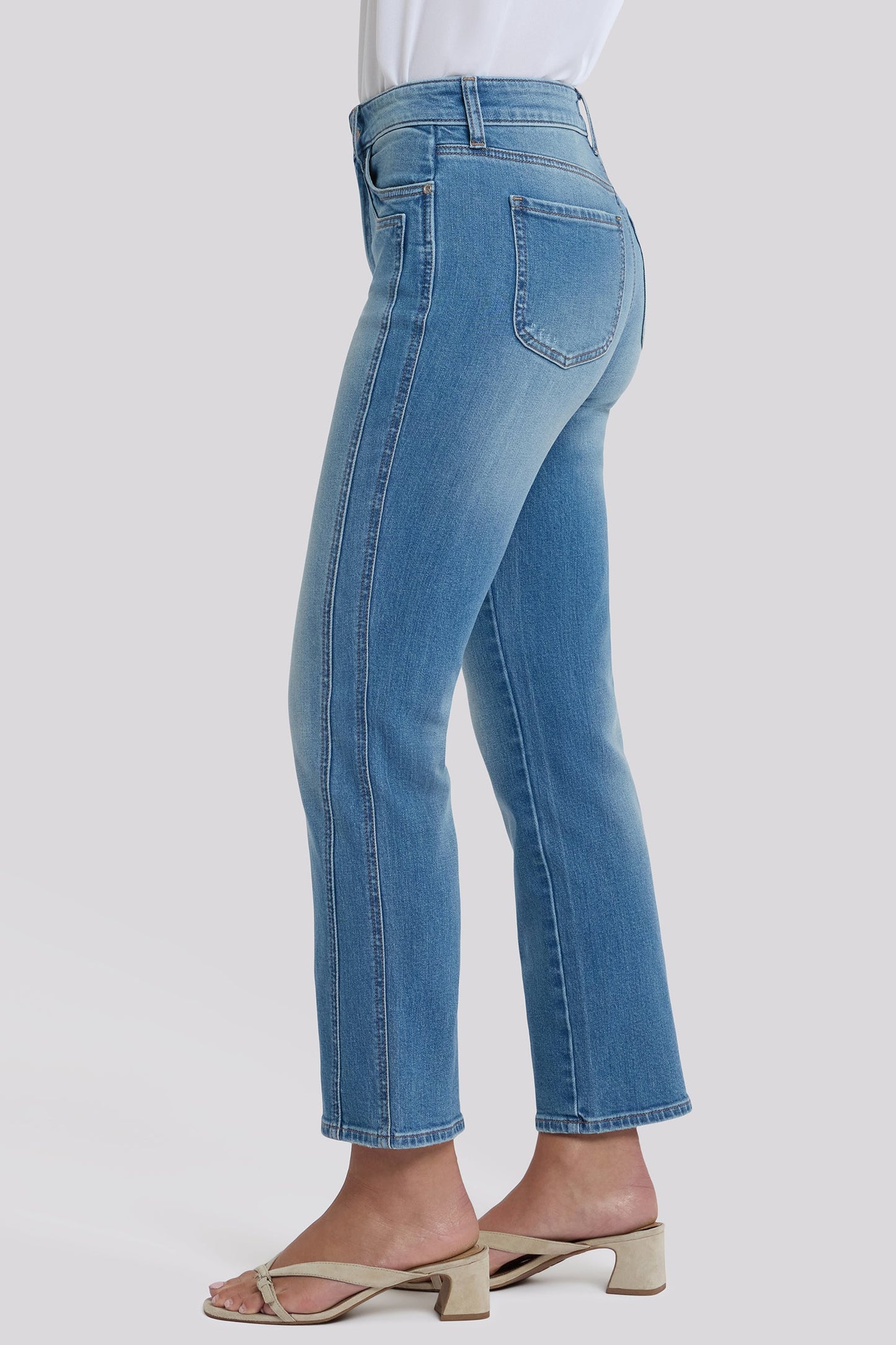 Marilyn Straight Ankle Jeans In Petite - Port Sea