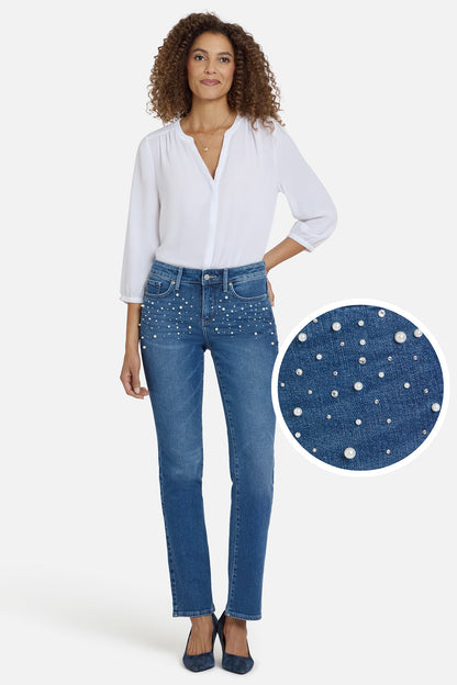 Marilyn Straight Jeans In Petite - Lake Notre-Dame