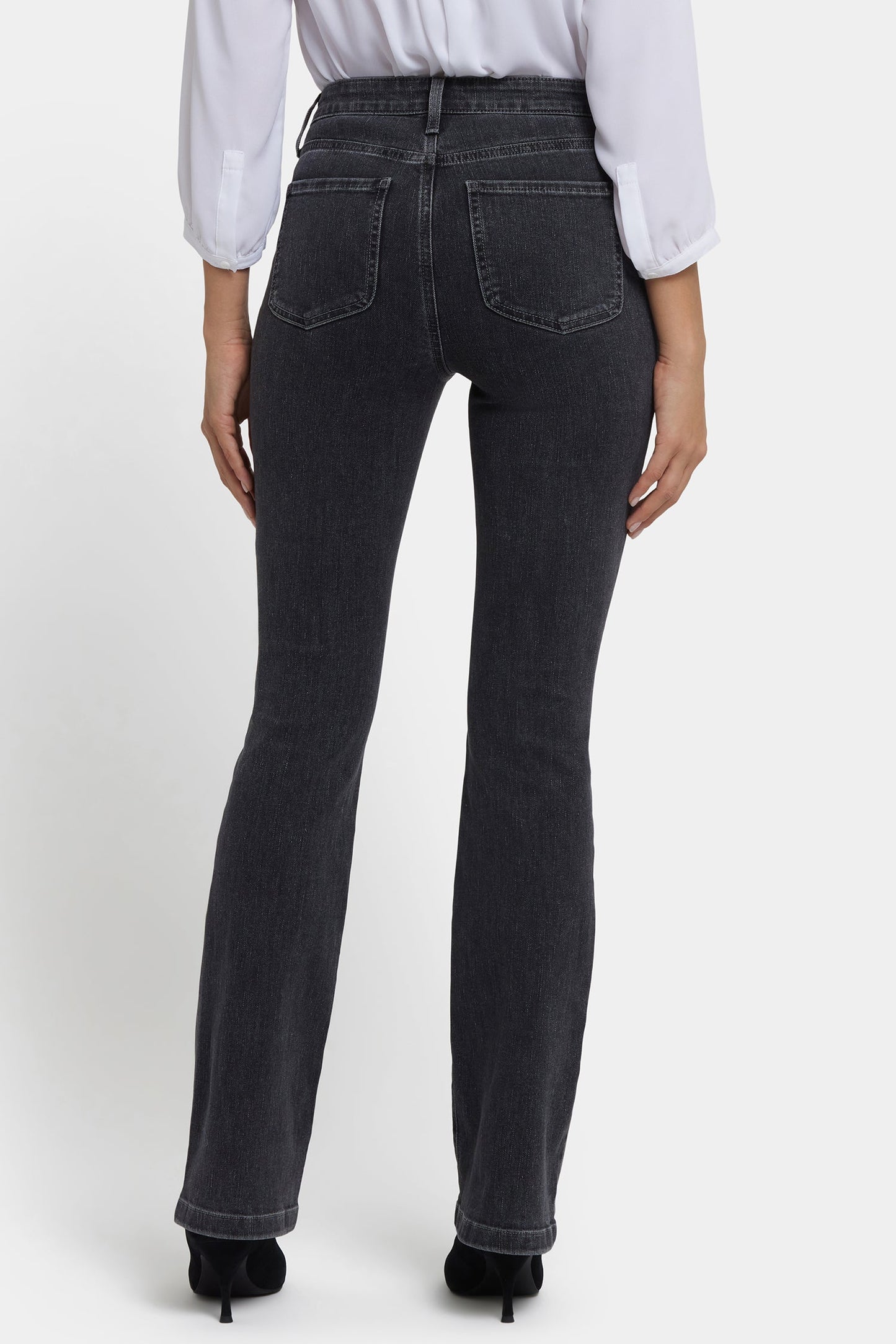 Billie Mini Bootcut Jeans In Petite - Slate Stone