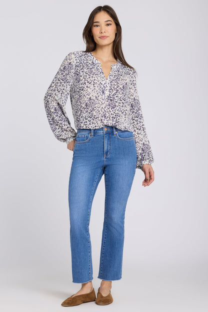 Billie Mini Bootcut Ankle Jeans In Petite - Blue Paradise