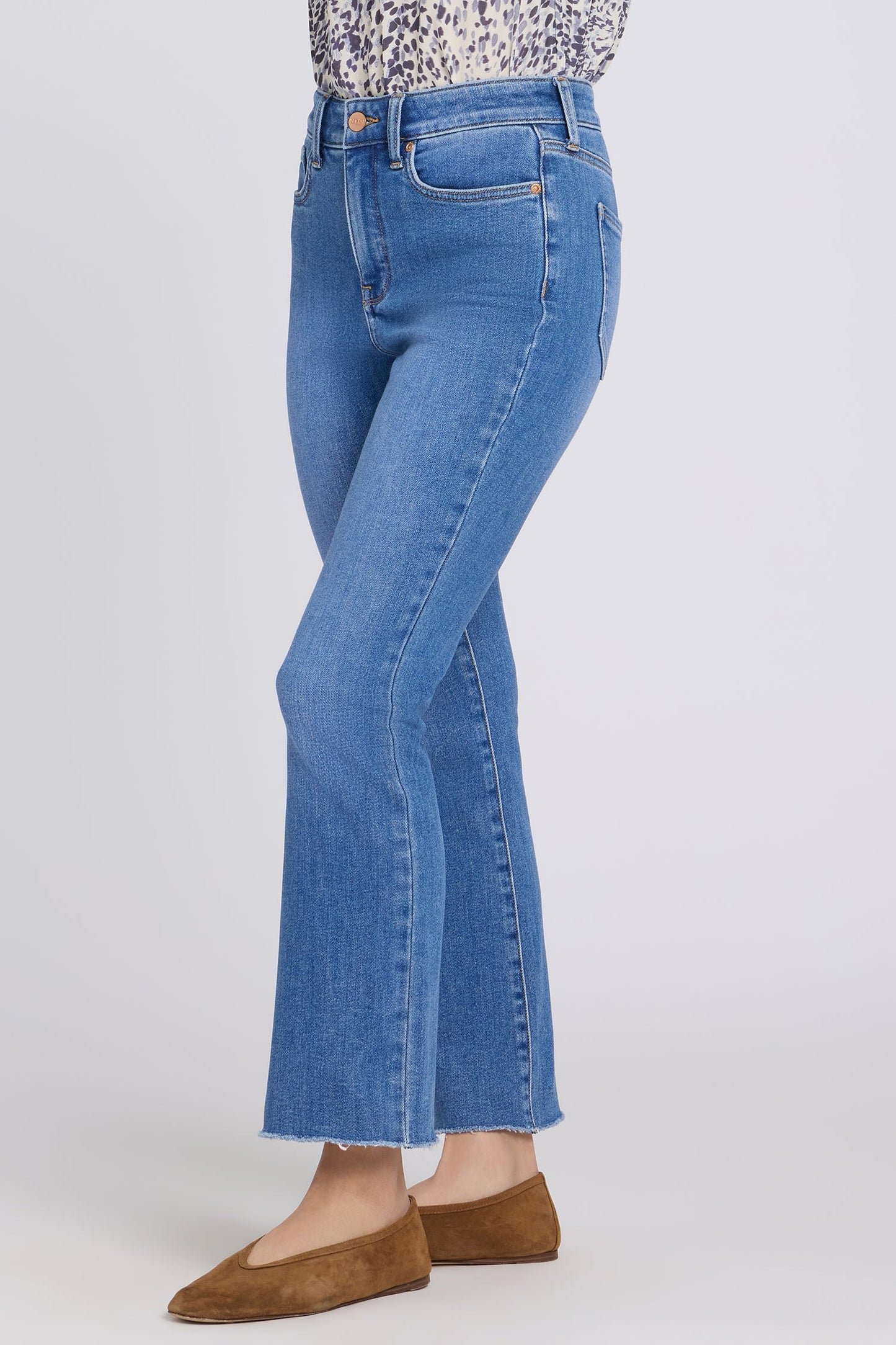 Billie Mini Bootcut Ankle Jeans In Petite - Blue Paradise