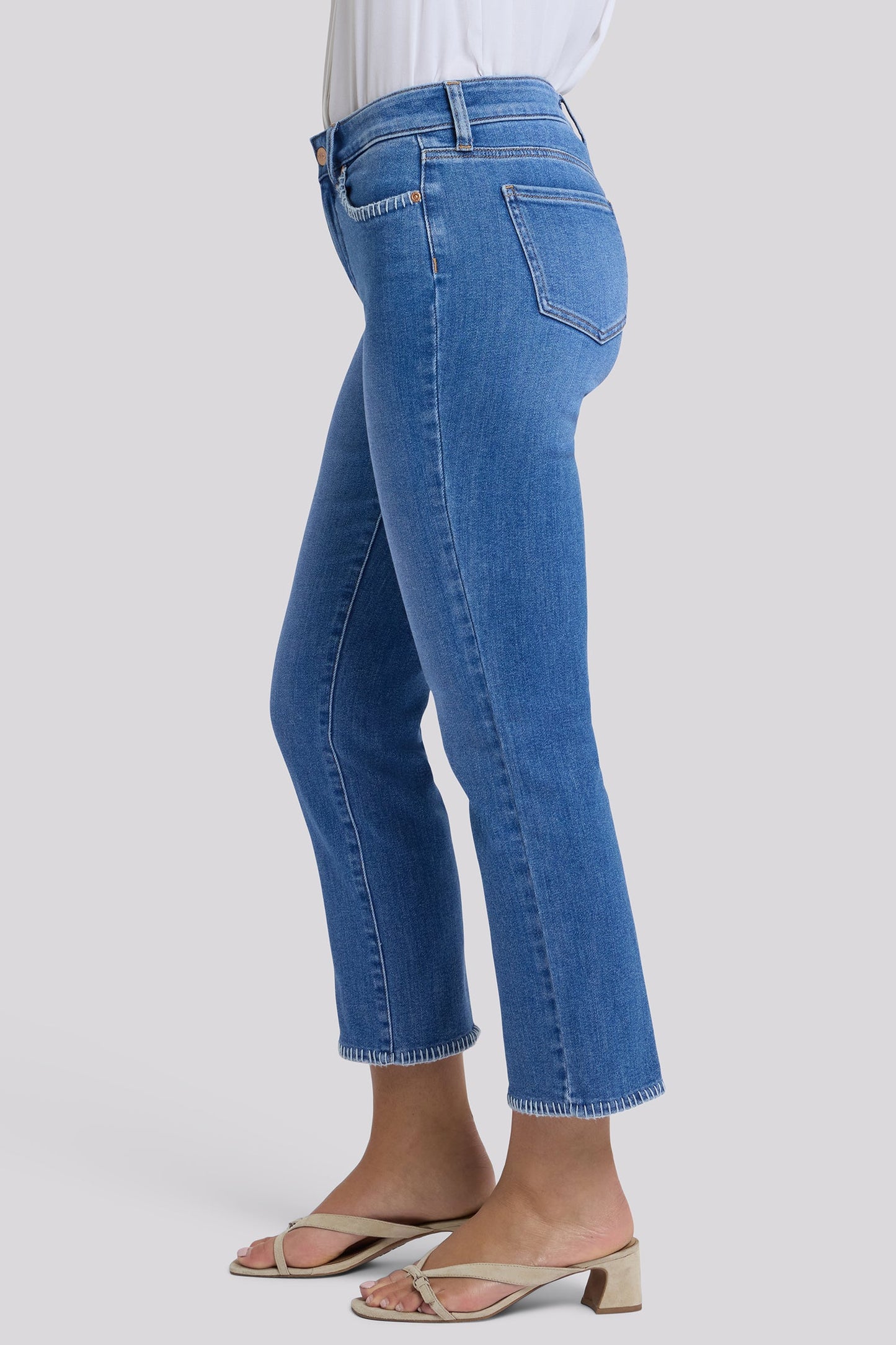 Marilyn Straight Ankle Jeans In Petite - Blue Paradise