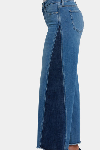 Teresa Wide Leg Jeans In Petite - Avenue Blue