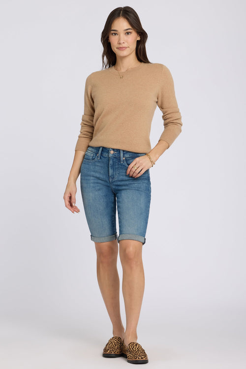 Briella 10 Inch Denim Shorts In Petite - Breezy Palms