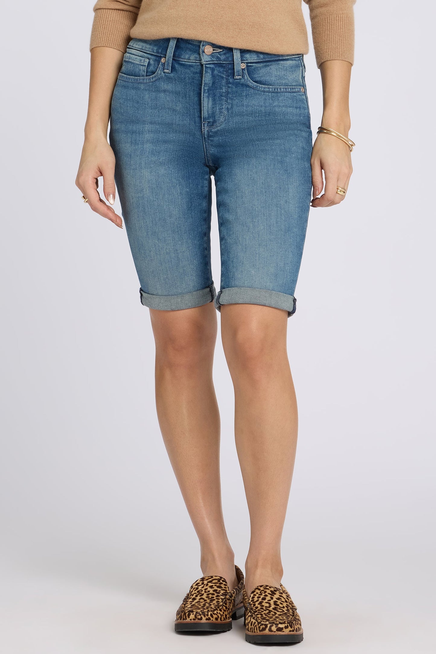 Briella 10 Inch Denim Shorts In Petite - Breezy Palms