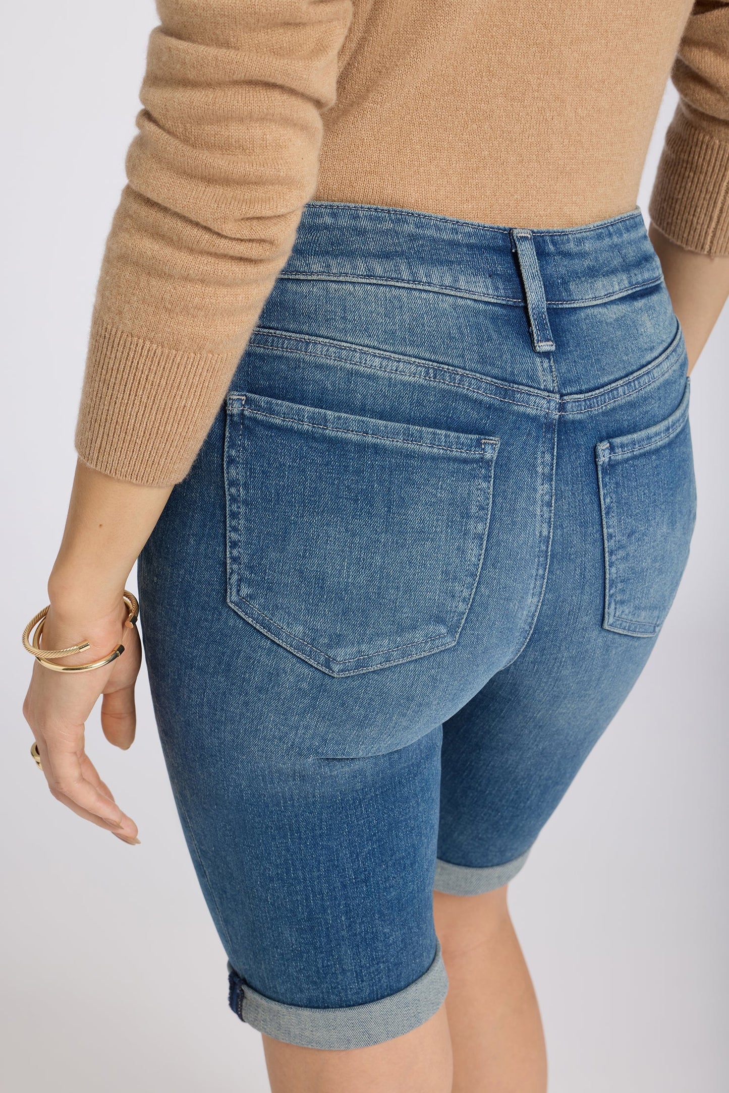 Briella 10 Inch Denim Shorts In Petite - Breezy Palms