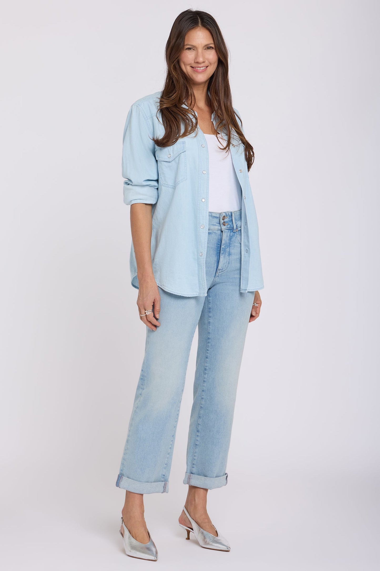 Bailey Relaxed Straight Crop Jeans In Petite - Keys View