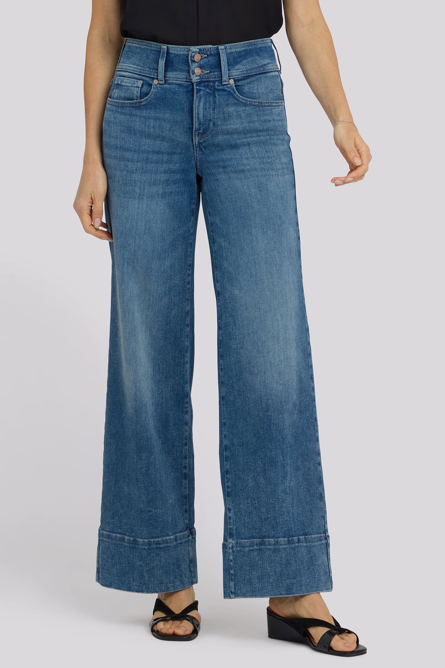 Teresa Wide Leg Jeans In Petite - Breezy Palms