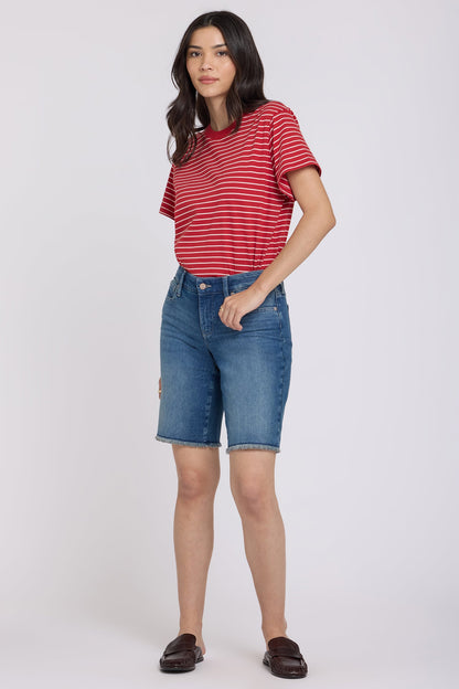 Boyfriend Denim Shorts In Petite - Breezy Palms