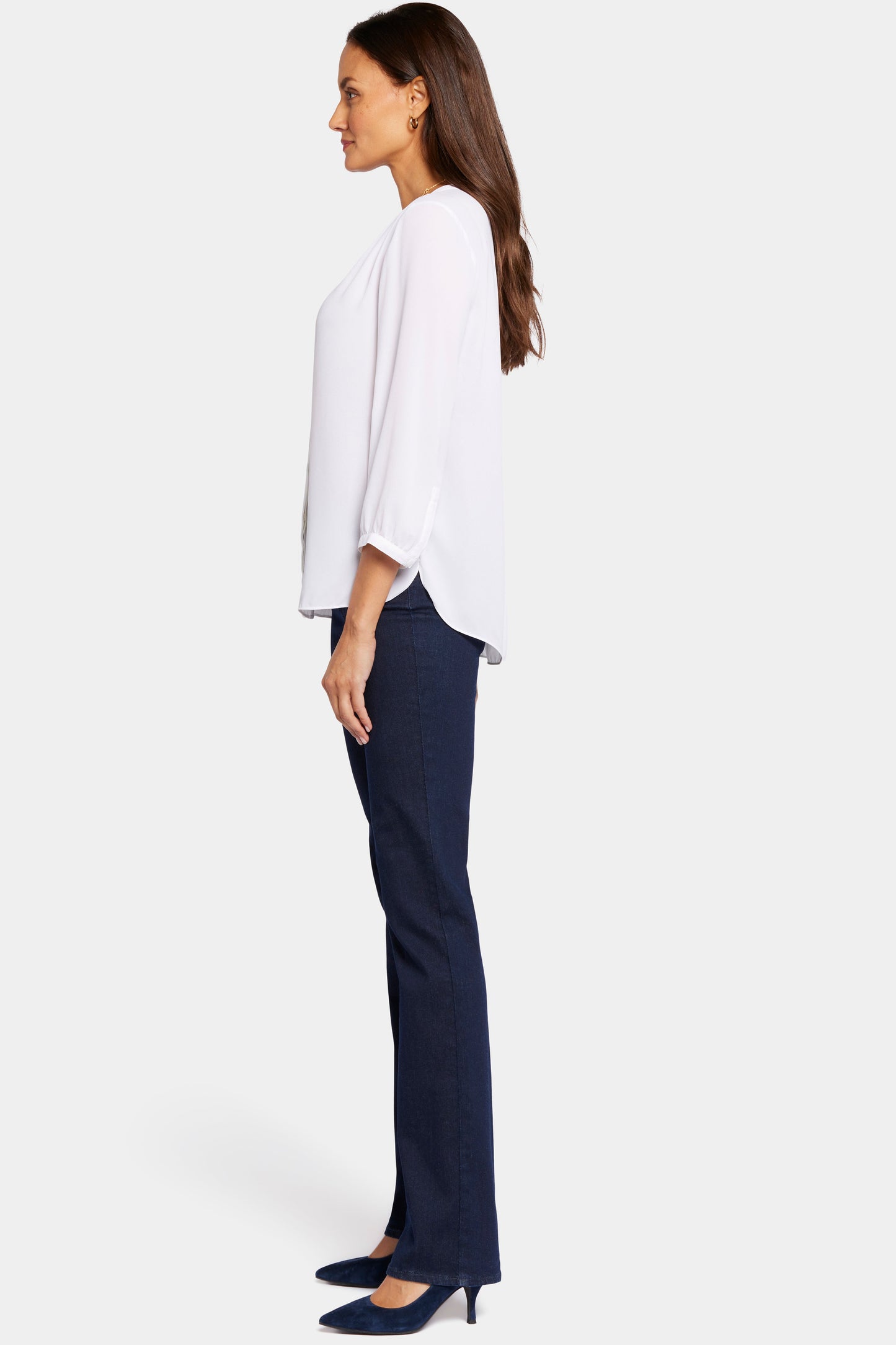 Pintuck Blouse In Petite - Optic White
