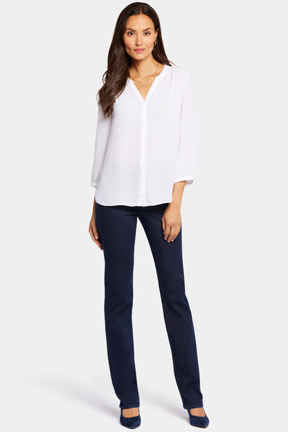 Pintuck Blouse In Petite - Optic White