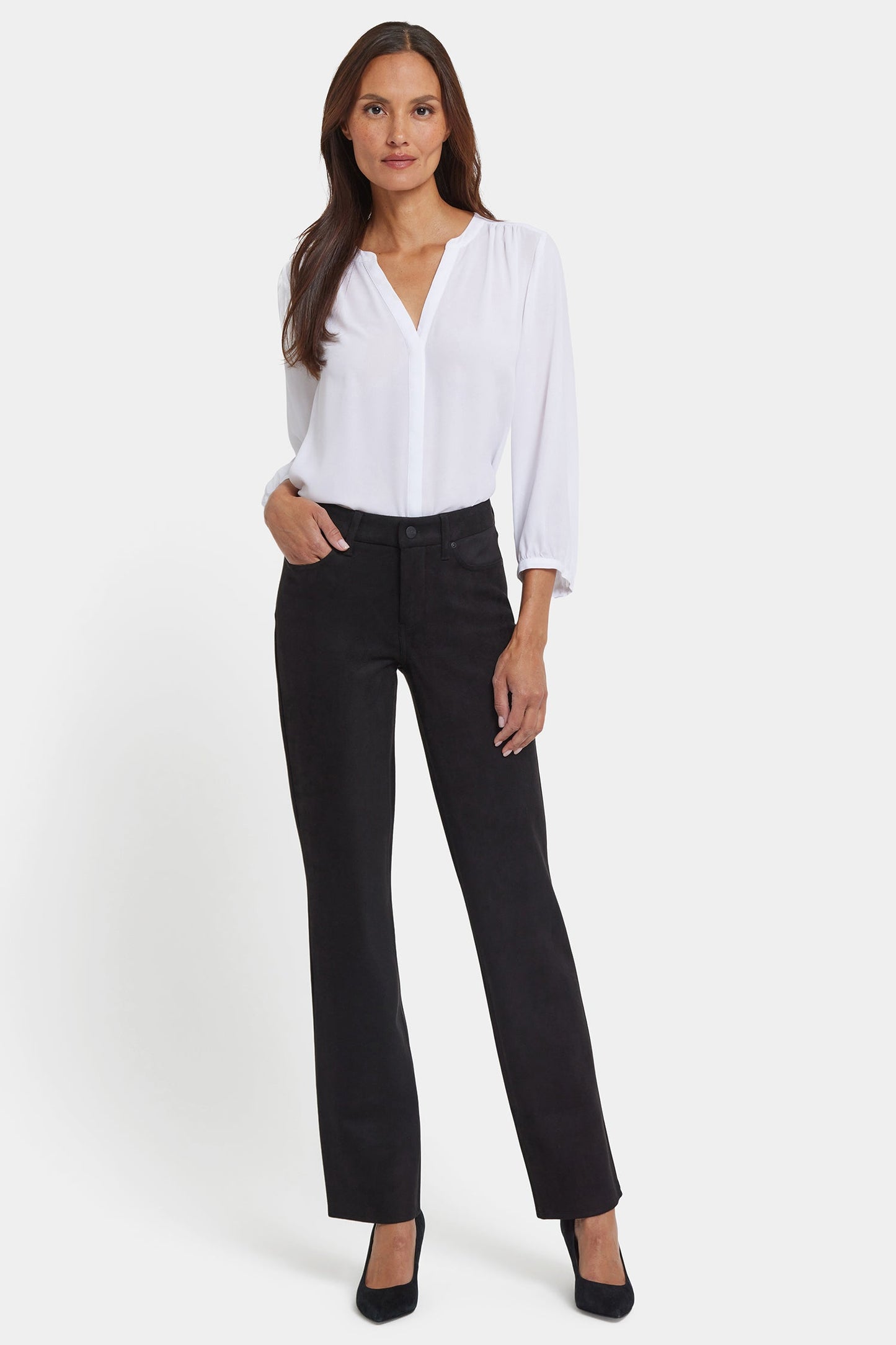 Marilyn Straight Pants In Petite - Black
