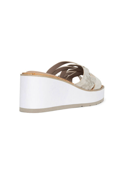 Reesie Wedge Sandals - Pewter