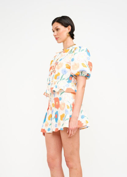 BAILEY FLORAL TIE-FRONT BLOUSE