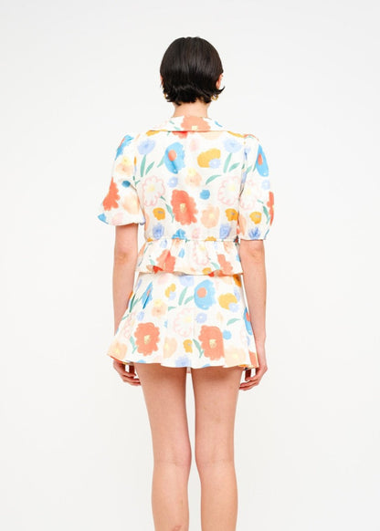 BAILEY FLORAL TIE-FRONT BLOUSE
