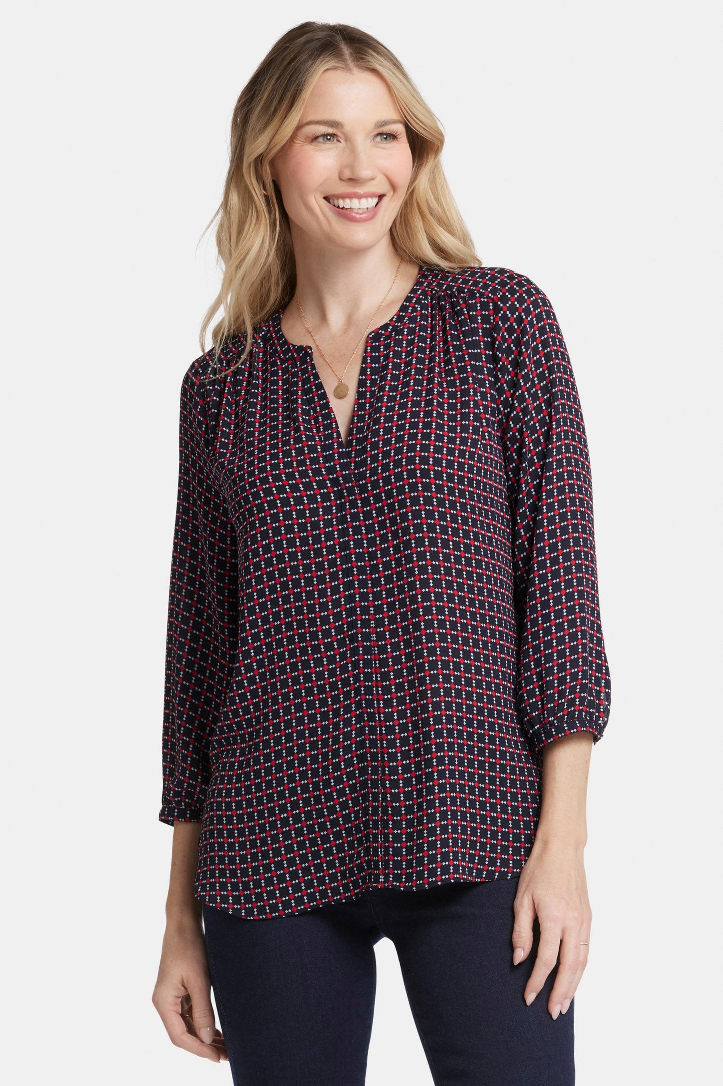 Pintuck Blouse - Starlet Geo