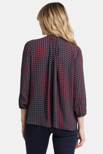Pintuck Blouse - Starlet Geo