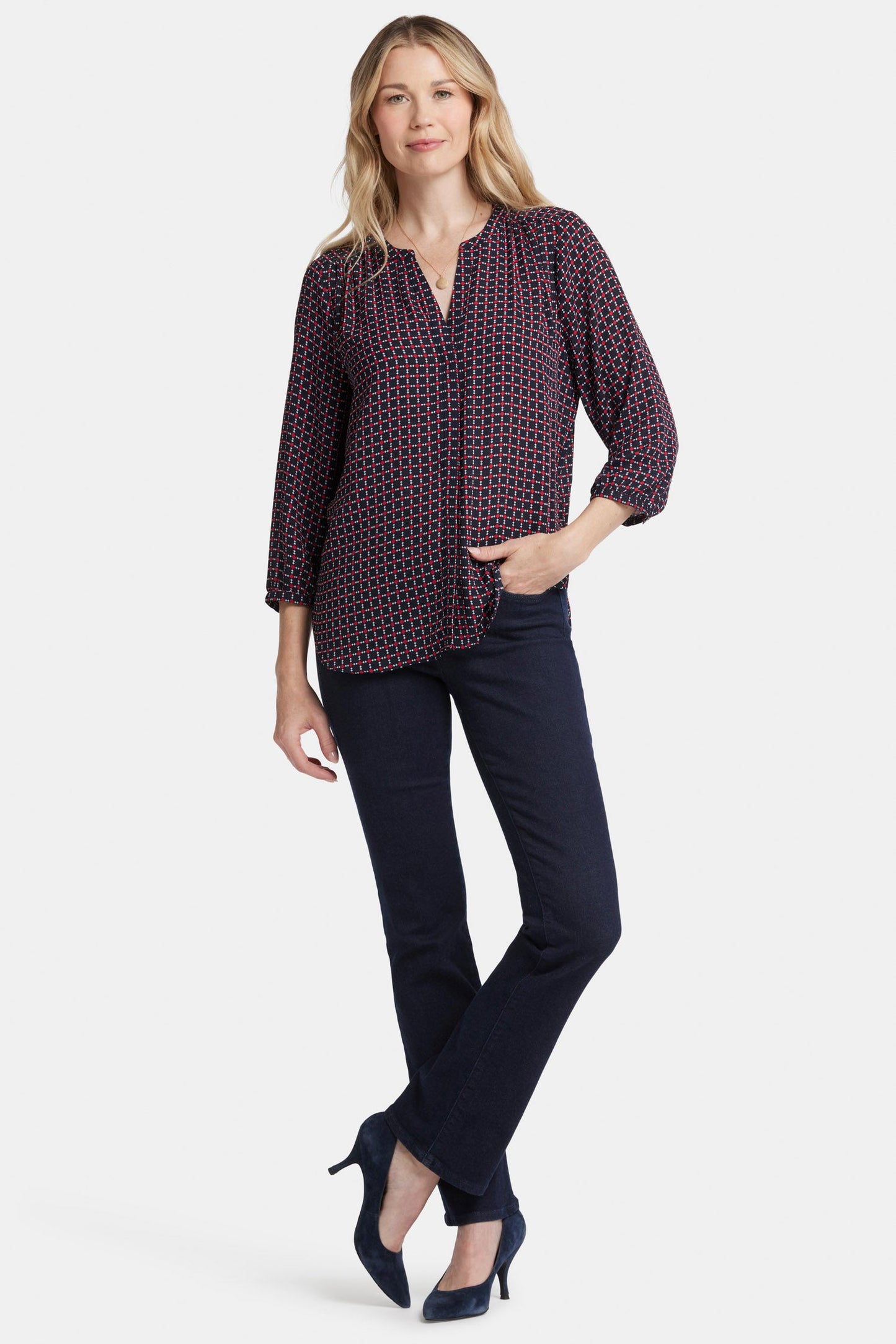 Pintuck Blouse - Starlet Geo