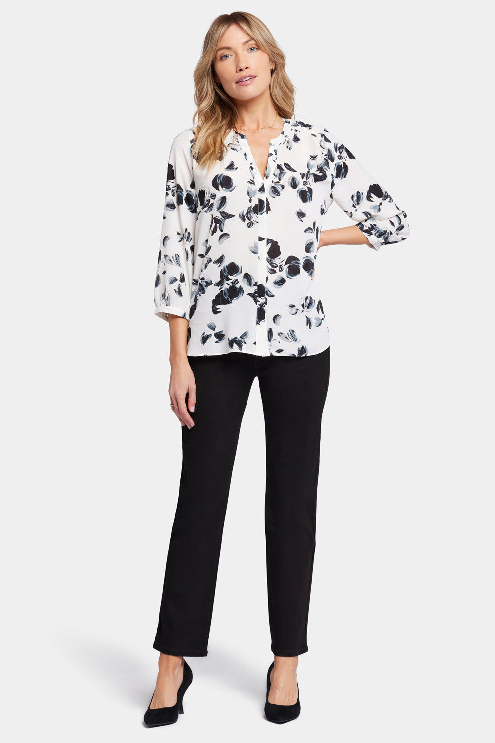 Pintuck Blouse - Lotus Leaf