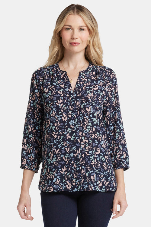 Pintuck Blouse - Bluebonnet Trail