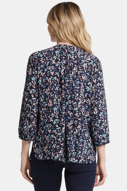 Pintuck Blouse - Bluebonnet Trail