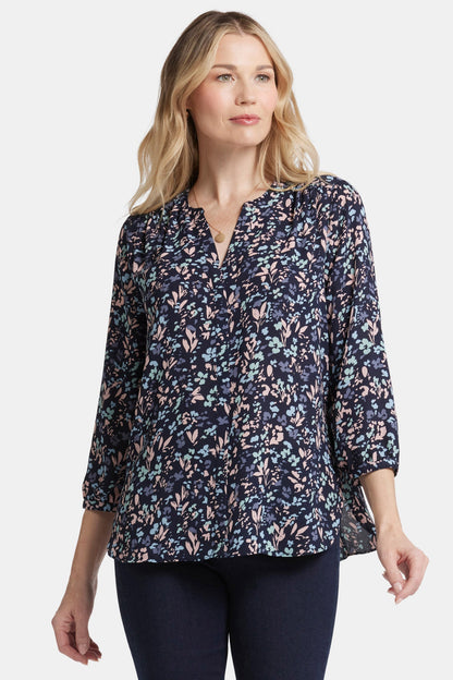 Pintuck Blouse - Bluebonnet Trail