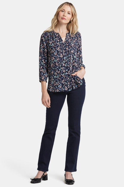 Pintuck Blouse - Bluebonnet Trail