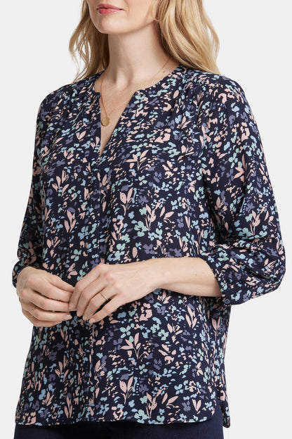 Pintuck Blouse - Bluebonnet Trail