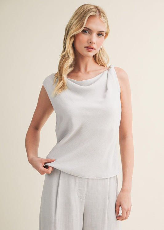HANNAH TWISTED SHOULDER TOP