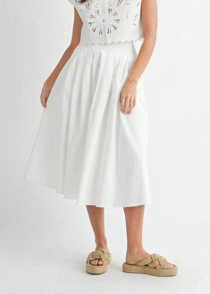 WILLOW PLEATED MIDI SKIRT