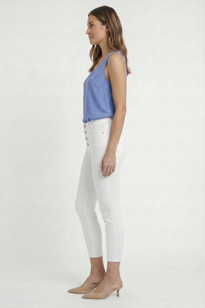 Ami Skinny Ankle Jeans - Optic White