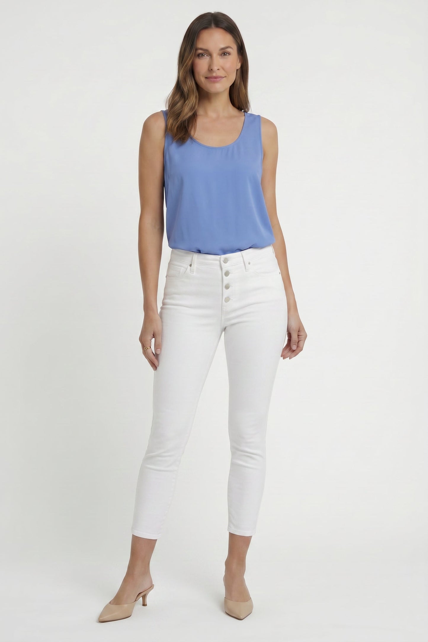 Ami Skinny Ankle Jeans - Optic White