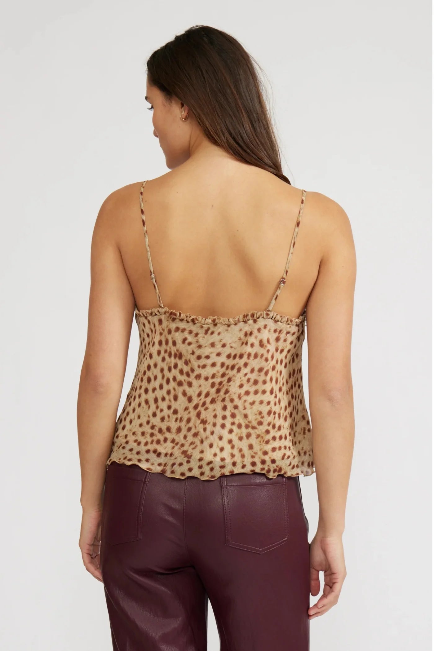 CAMILA CHEETAH RUFFLE TANK