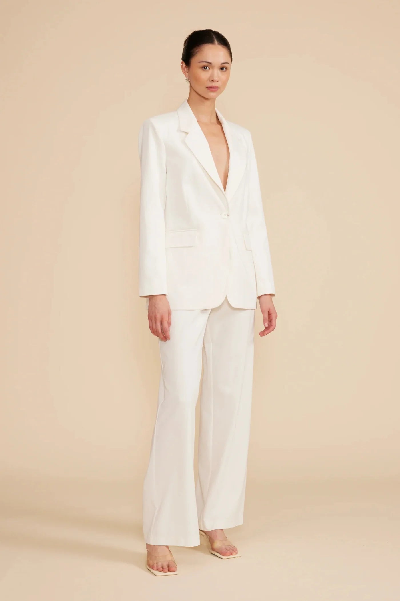 TARA WHITE CUPRO BLAZER