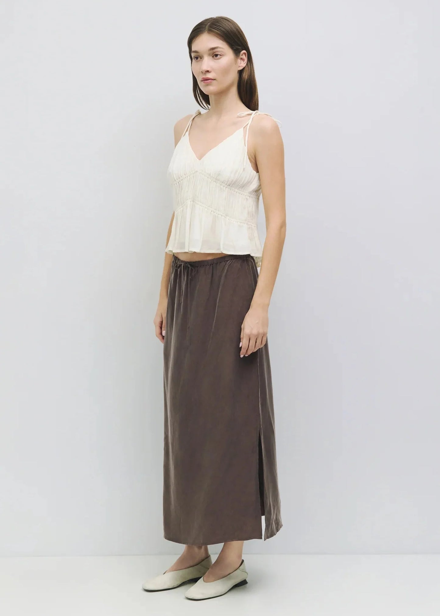 KENDRA CROPPED SLIP-STYLE TOP